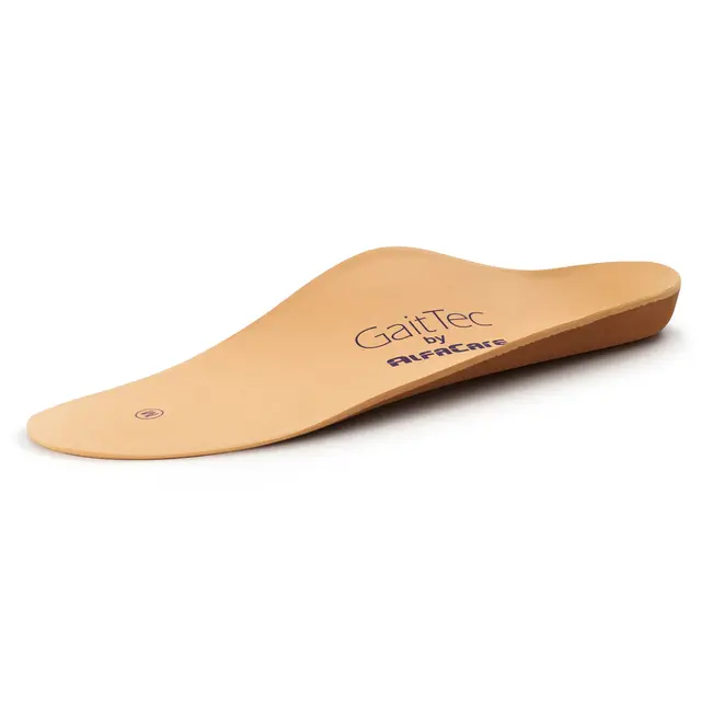 GaitTec Standard Duo – beige, varmeformbar innleggssåle med markert lengdebuestøtte og dyp hælkopp